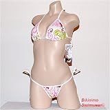 SEXY BRAZILIAN THONG BIKINI (Pink Abstract Print) C/D Cup