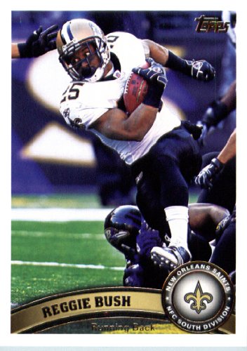 2011 Topps Football Card # 4 Reggie Bush - New Orleans Saints - NFL Trading Card in a Protective Case!