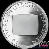 Münzen für Sammler BRD Schönnr: 105 (218) 50 Jahre Deutsches Fernsehen, Stempelglanz 2002 10 Euro Silber