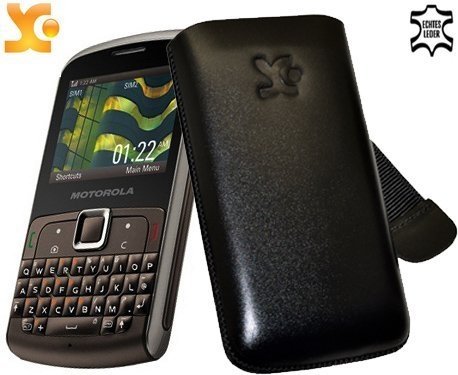 Suncase Ledertasche (Lasche mit R&uuml;ckzugfunktion) f&uuml;r Motorola Starling EX112 schwarz Preisvergleich