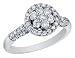Antique Vintage Diamond Engagement Ring 1 Carat (ctw) in 18K White Gold