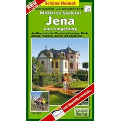 Mittleres Saaletal, Jena und Umgebung 1:35 000: Radwander- und Wanderkarte. Ausfl�ge zwischen Dornburg-Camburg, Kahla, Apolda, Magdala, B�rgel und Stadtroda. Mit SaaleHorizontale