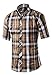 Generic Mens Plaid Woven Short Sleeve Shirt With Plaid Patterns