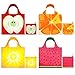 LOQI Frutti Collection Pouch Reusable Bags, Multicolored, Set of 4