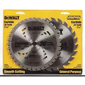Cd/2: Dewalt Circular Saw Blade Combo Pack (DW3176SR24)