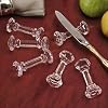 Godinger S/6 CRYSTAL KNIFE RESTS(DUMBEL