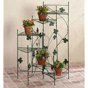 Metal Ivy Staircase Tall Plant Table Stand Shelf Holder by Jed Mart