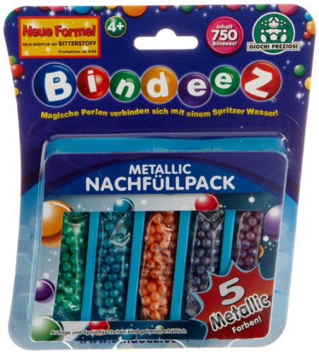Giochi Preziosi 70119931 - Bindeez Nachf&uuml;llpack 750 Perlen metallic