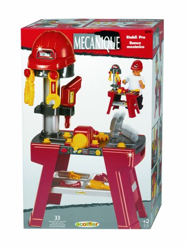 Imagen 3 de Ecoiffier 2375  - Taller de herramientas de juguete con casco  [Importado de Alemania]