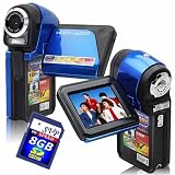 NEW Dual Cam High Resolution Blue DIGITAL VIDEO CAMCORDER / STILL CAMERA (8GB SDHC Included)