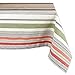 DII Warm Stripe Tablecloth Collection, Indoor or Outdoor Use, Tablecloth, 60x84