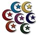 Islamic Set of 7 Large Moon and Star Window Clings