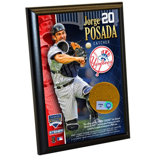 MLB New York Yankees Jorge Posada 4-by-6-Inch Dirt Plaque