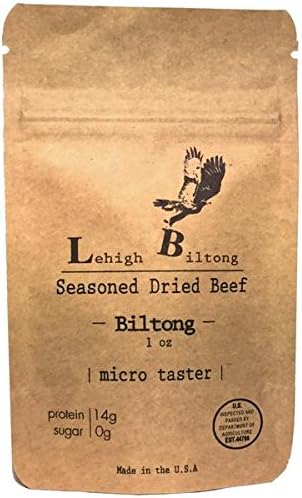 Lehigh Biltong - Biltong Original Flavor - 8 oz power pack (snack pack) (1oz bags) (Adventure Bags)