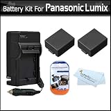 2 Pack Battery Kit For Panasonic Lumix DMC-G10 DMC-GF1C DMC-GH1 DMC-G1 DMC-G2 Digital Camera Includes Extended Replacement DMW-BLB13 (1500 mAH) Battery + A/c D/c 110/220 Travel Charger + Clear LCD Screen Protectors + BP MicroFiber Cleaning Cloth