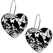 Handcrafted Heart BW Flight of the Butterfly Earrings