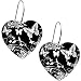 Handcrafted Heart BW Flight of the Butterfly Earrings