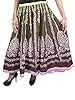Boho Long Maxi Skirt Purple Green Printed Cotton Hippie Flared Womans Skirts