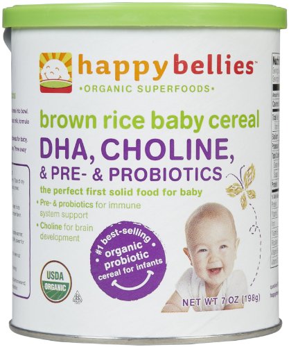 Happybaby Happybellies Organic Brown Rice Cereal - 7 Oz, 3 Pack