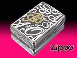 Zippoレギュラー*ブラッドタイプ AB*スワロフスキー入＆両面柄