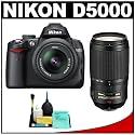 Nikon D5000 Digital SLR Camera w/ 18-55mm VR Lens + Nikon 70-300mm VR Lens + Cameta Bonus Cleaning Kit