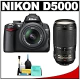 Nikon D5000 Digital SLR Camera w/ 18 55mm VR Lens + Nikon 70 300mm VR Lens + Cameta Bonus Cleaning Kit Nikon D5000 Digital SLR Camera w/ 18-55mm VR Lens + Nikon 70-300mm VR Lens + Cameta Bonus Cleaning Kit
