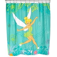 Disney Fairies Tinkerbell Fabric Shower Curtain - 70 X 72 inches