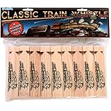 Kangaroo's Wooden Train Whistles, Train Engineer Whistles, 6" (18 Pack)