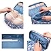 EVTECH(tm Portable Travel Drawer Dividers Closet Organizers Bra Underwear Storage Bag (2nd Gen. Navy Blue Flower)