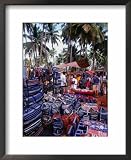 Bags and Jewellery at Flea Market, Anjuna, India Scenic Framed Art Poster Print by Setchfield Neil, 18x22