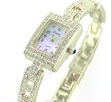 CHIC Ladies 18K Plated BLING Bracelet Crystal Watch Made with SWAROVSKI Elements