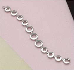 J-Steel by Fyn Studios Stainless-Steel Open Link Mirror and Satin Finish Bracelet JSF-843332001730