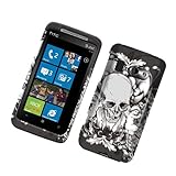 Skull With Angel 2D Glossy Hard Protector Case Cover For HTC Spark Surround ....