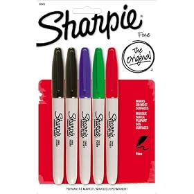 Sharpie Fine Point Permanent Markers, 5 Colored Markers(30653PP)