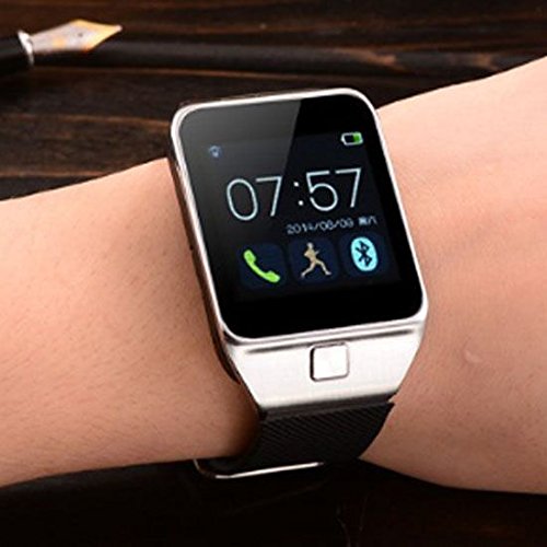Christmas Gift Watch! Soyan SV8 Bluetooth Smart Watch Camera Wrist Watch Phone with Camera for Android Smartphones(Silver)