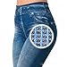 Eastabile Womens' Jeans Printed Slim Denim Jeggings Leggings Stretchy Pencil Pants (L, Blue)