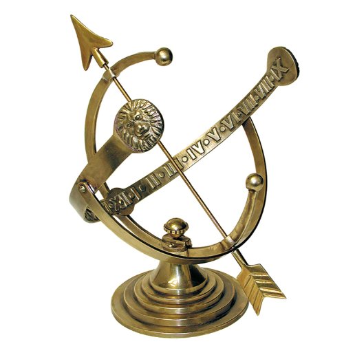 Rome RM1334 Polished Brass 12-Inch Diameter Armillary Sundial Rome RM1334 Polished Brass 12-Inch Diameter Armillary Sundial