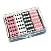 Set of 12 Opaque dice - Pink - White - Black in Acrylic Box