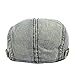 Idopy Unisex Denim Newsboy Hat Zippers Ivy Irish Duckbill Baker Boy Cap