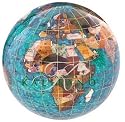 4" Bahama Blue Gemstone Globe Paperweight