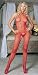 Seamless & Open Crotch Fishnet Bodystocking With High Neck