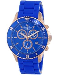 Lucien Piccard Womens LP-93609-RG-33 Mocassino Analog Display Swiss Quartz Blue Watch