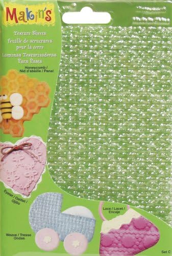 Makin'S Clay Texture Sheets 7"X5-1/2" 4/Pkg-Set C - Makin'S Clay Texture Sheets 7"X5-1/2" 4/Pkg-Set C (Honeycomb/Eyelet/Weave/Lace). Makin'S-Clay Texture Sheet Sets. Makin'S Plastic Clay Texture Sets