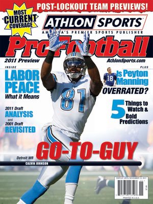 2011 Athlon Sports NFL Pro Football Magazine Preview- Detroit Lions Cover