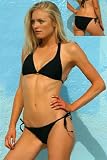 Connected Halter Top And Rio Tie Bikini (Black) Bikini