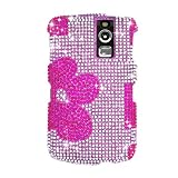 Sparkling Hot Pink Daisy Full Diamond Rhinestone Snap on Hard Skin Shell Protector Cover Case for Blackberry Curve 8300 8310 8330