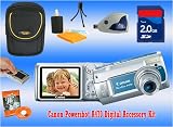 Canon Powershot A470 Blue Digital Camera Kit + 2GB Accessory Kit