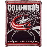 Columbus Blue Jackets Jacquard Woven Blanket Throw