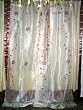 Sari Drapes-2 ORGANZA white EMB SARI CURTAINS DRAPES PANEL 96" TABS W.E
