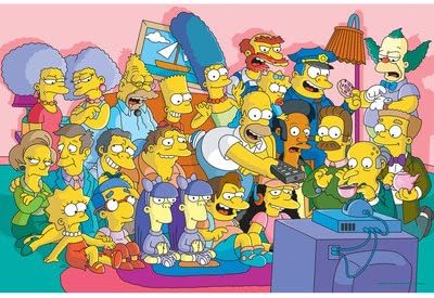 Oriental Furniture The Simpsons Watching TV Wall Artwork